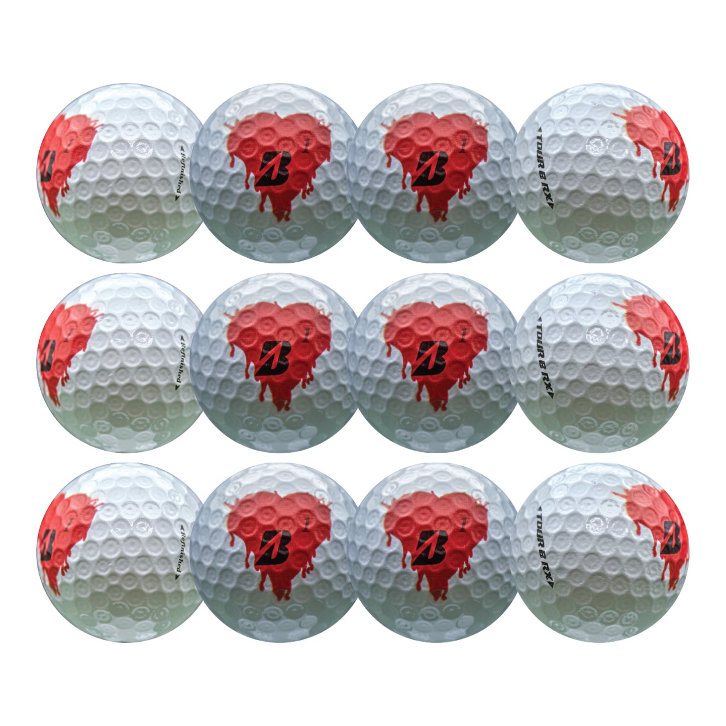 Bridgestone Tour B RX Bleeding Heart Golf Balls