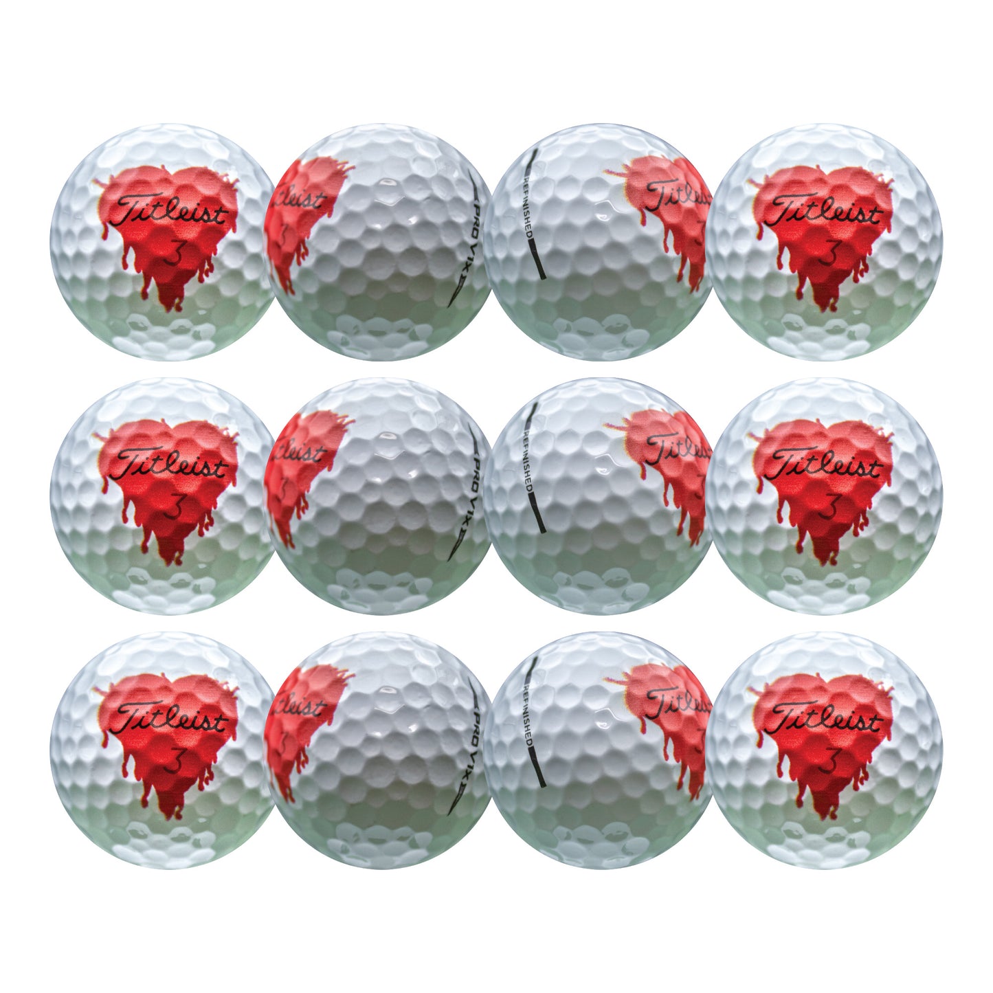 Titleist Pro V1X Bleeding Heart Golf Balls