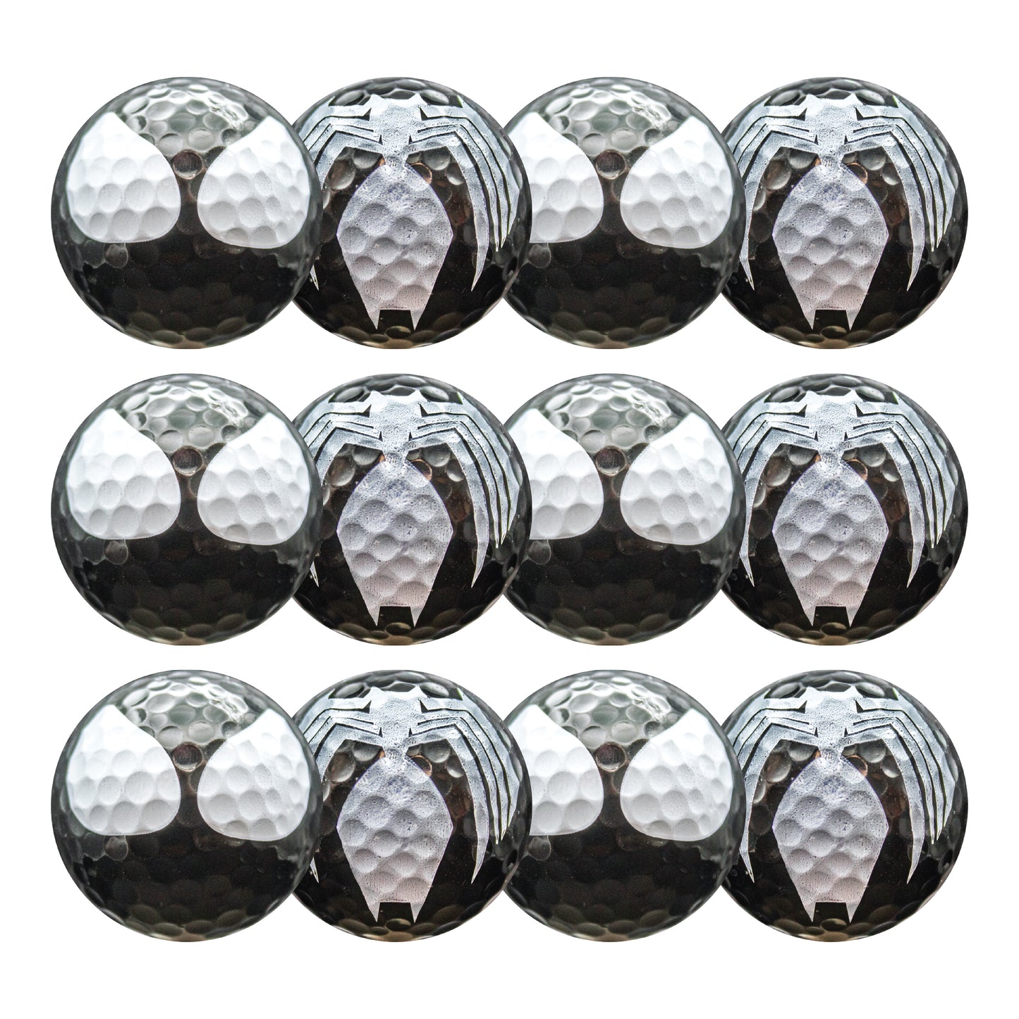 New Novelty Symbiote Spider Face Golf Balls