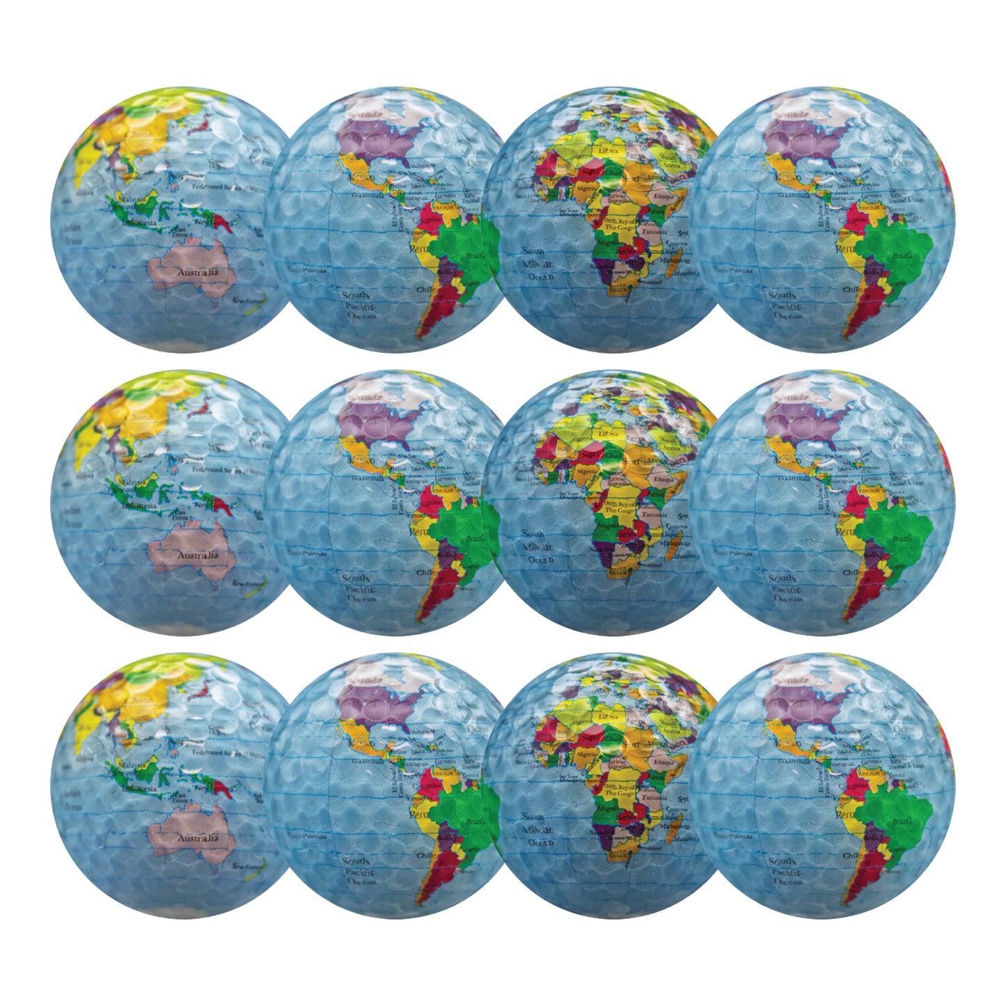 New Novelty Globe Golf Balls