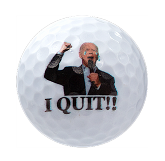 New Novelty Biden - I Quit! Golf Balls