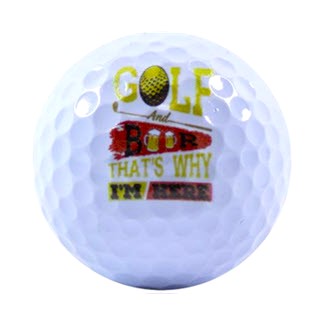 New Novelty Deluxe I Drink and I Golf Mix of Golf Balls