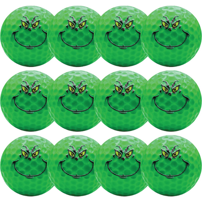 New Novelty Grinch Face Golf Balls