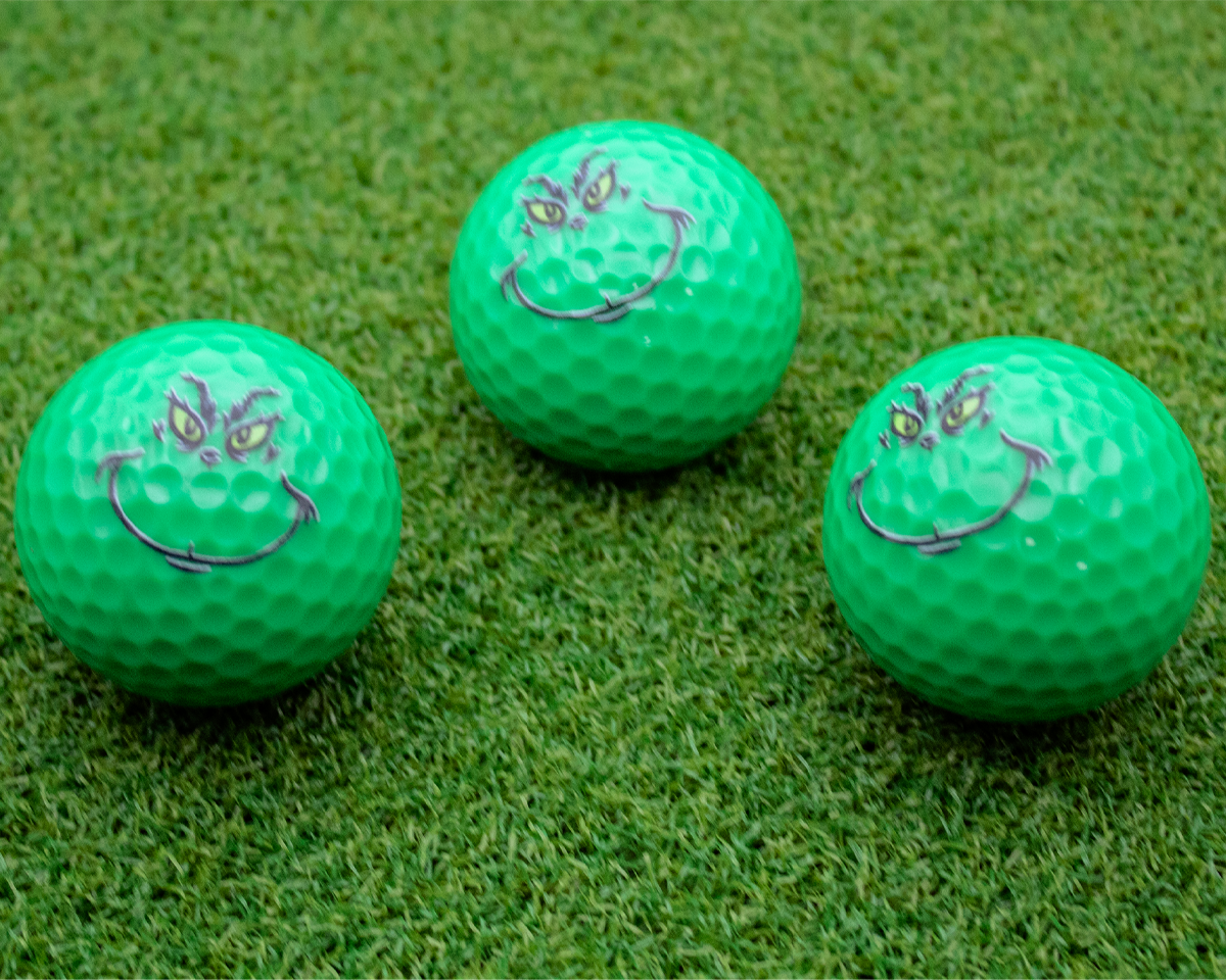 New Novelty Grinch Face Golf Balls