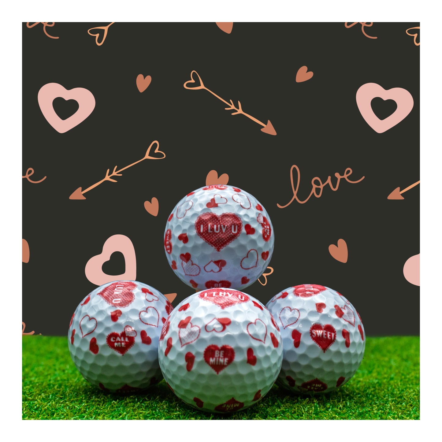 New Novelty I Luv U Golf Balls