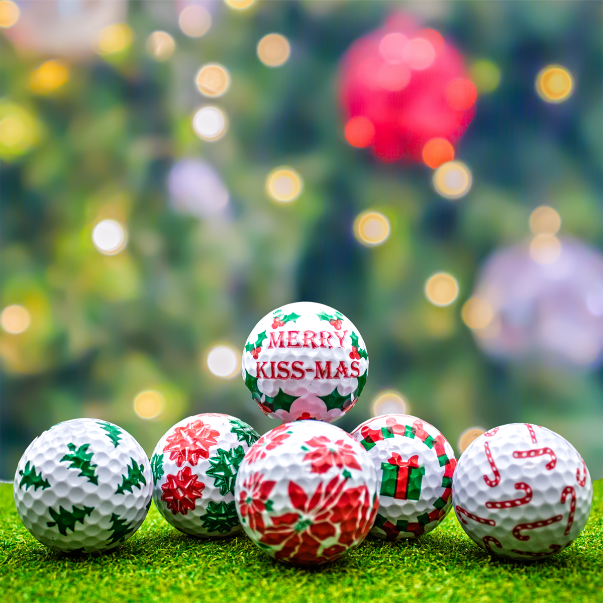 New Novelty Christmas 2 Mix of Golf Balls