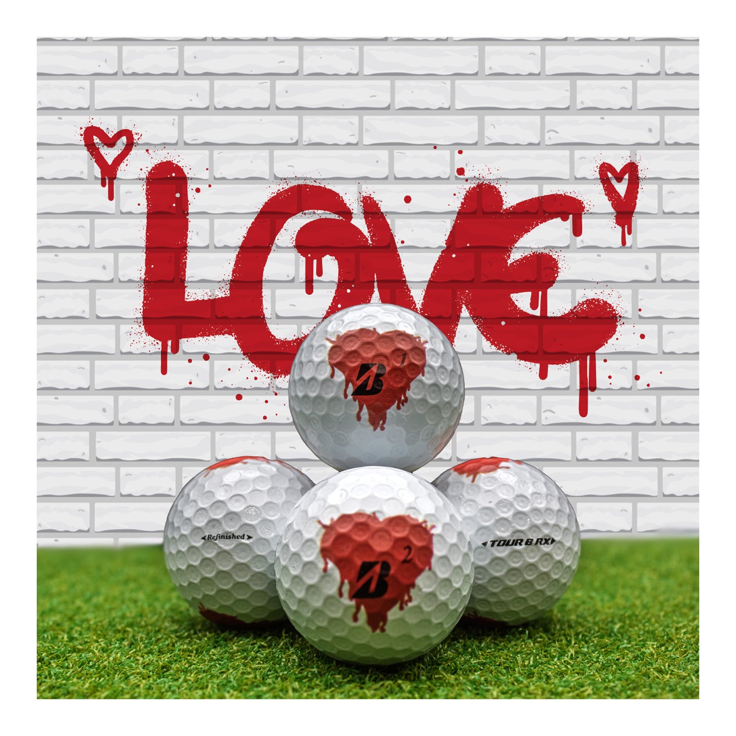 Bridgestone Tour B RX Bleeding Heart Golf Balls