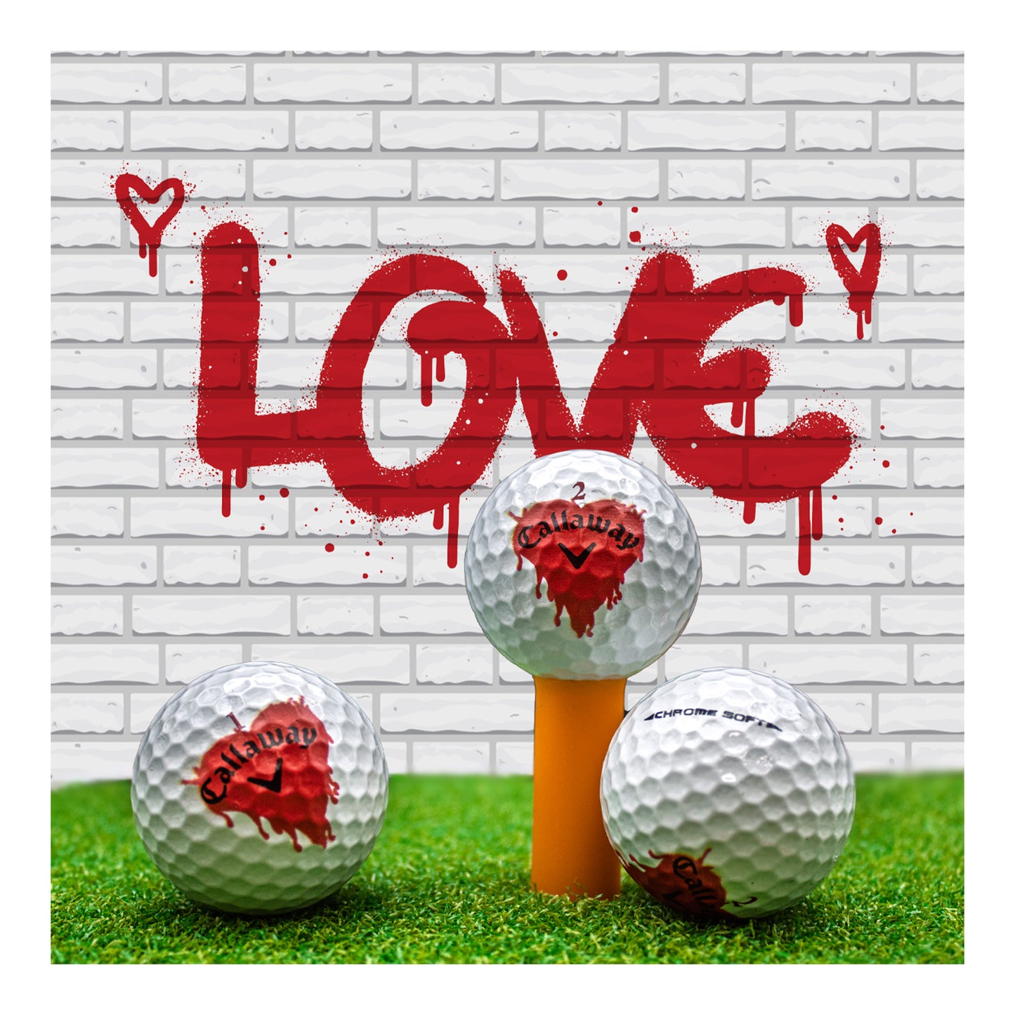 Callaway Chrome Soft Bleeding Heart Golf Balls