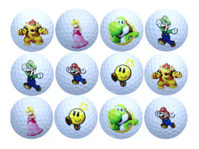 New Novelty Mario and Friends Mix of Golf Balls