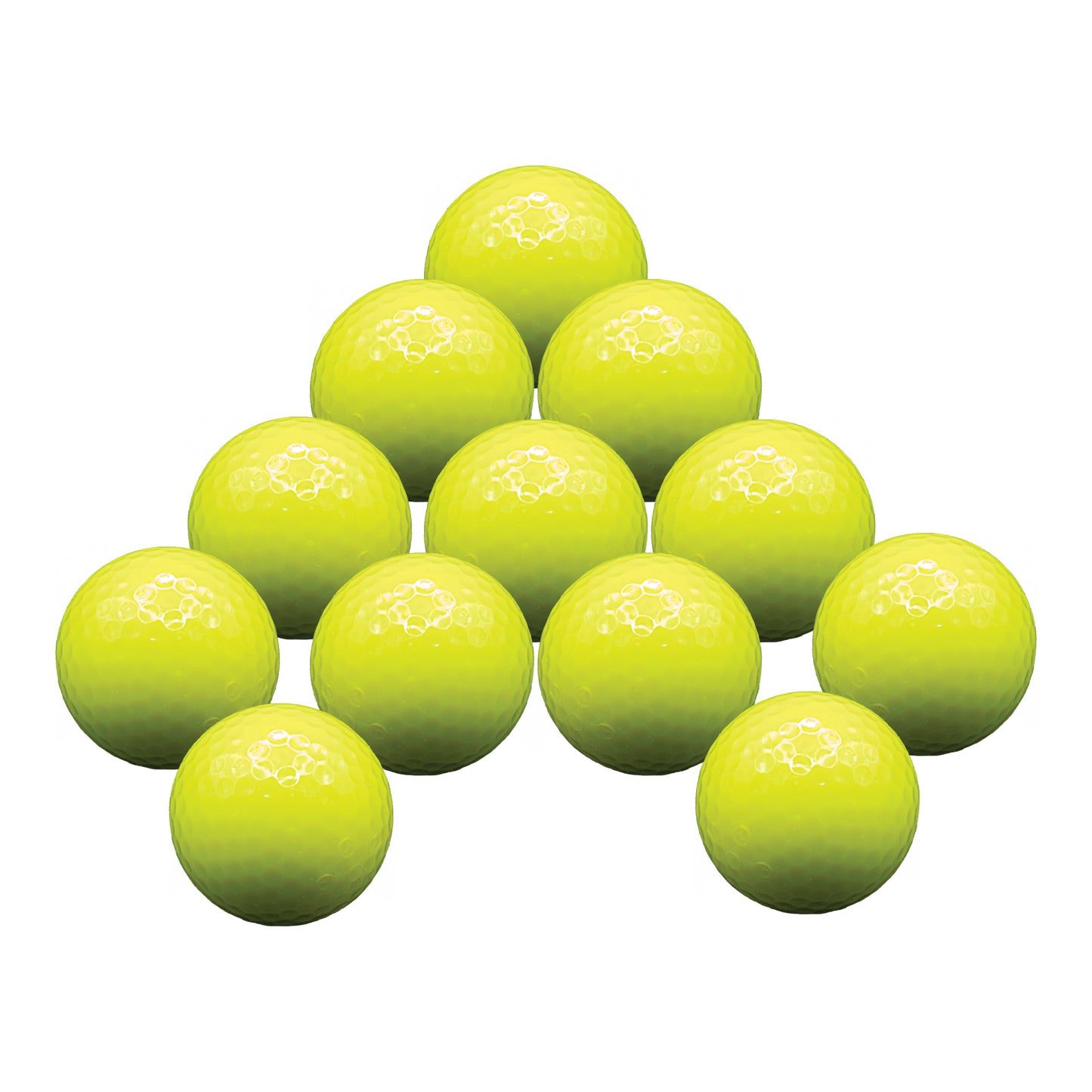 Blank Neon Yellow Golf Balls - New