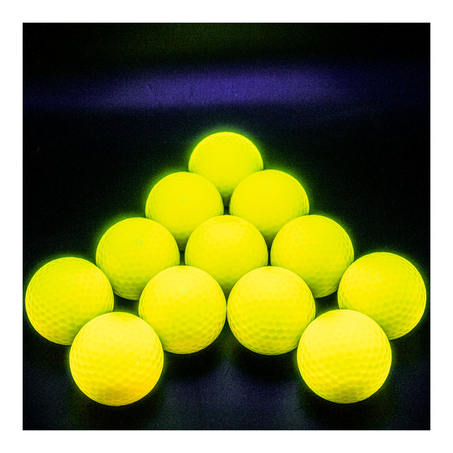 Customized Black Light Neon Yellow Golf Balls