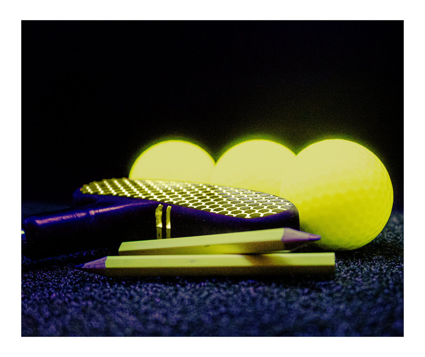 Blank Neon Yellow Golf Balls - New