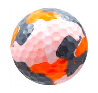 New Novelty Orange Camo Golf Balls