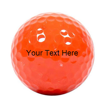 Customized Orange Golf Balls