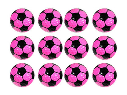 Pink Soccer Ball Felt Badge Reel