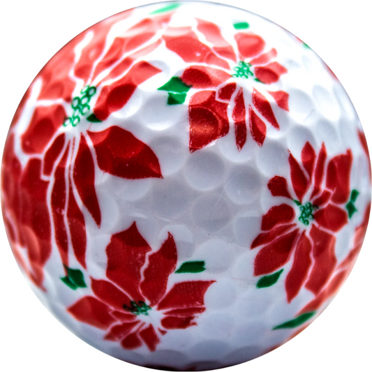 New Novelty Festive Poinsettia Golf Balls