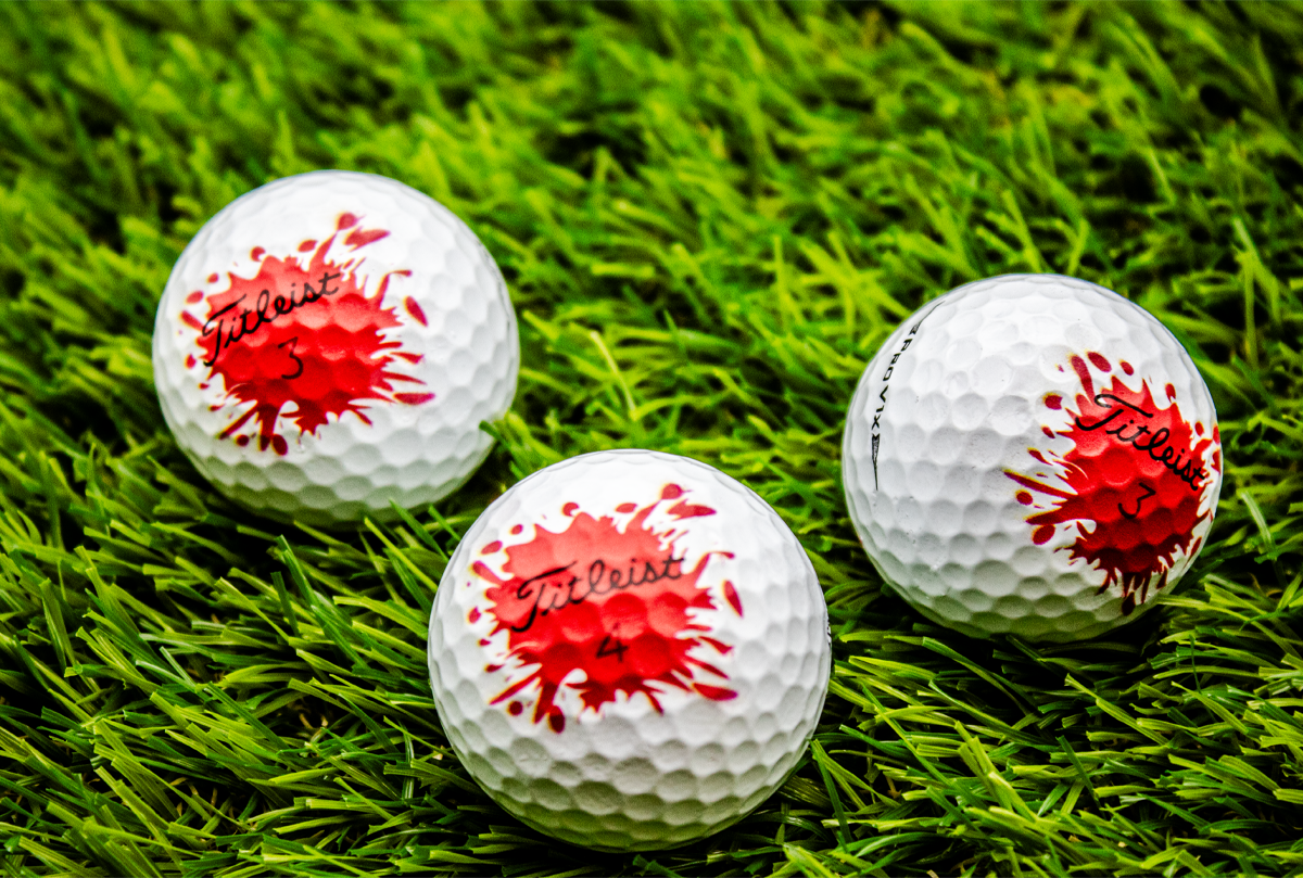 Titleist Pro V1x Blood Splatter Golf Balls