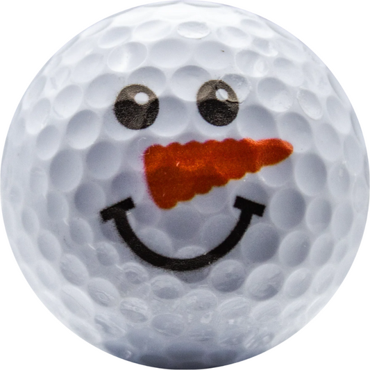 New Novelty Snowman Face Golf Balls