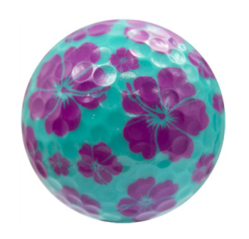 Limited Edition! New Novelty Teal Hibiscus Golf Balls