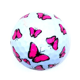 New Novelty Pink Butterflies Golf Balls
