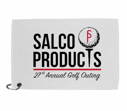 12 Custom Printed Golf Towels 11" x 17"