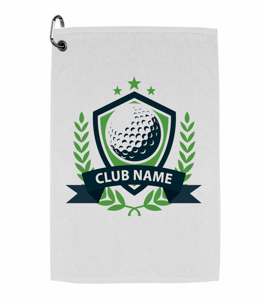 12 Custom Printed Golf Towels 11" x 17"