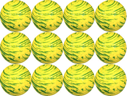 New Novelty Yellow Swirl Golf Balls